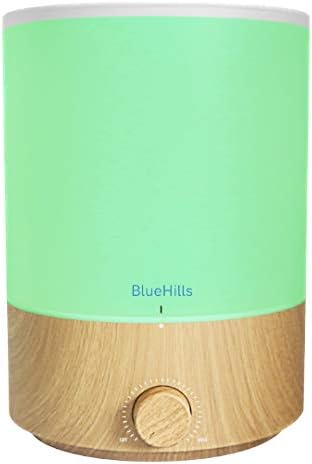 BlueHills Premium 5000 ML XL Cool and Warm Mist Ultrasonic Diffuser Humidifier Large Room Huge Coverage Area 5 Liter Big Capacity High Output 50 Hours Long Run Time Essential Oil Diffuser White W501
