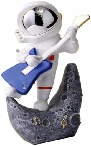 Paimuni Figurine Home Decor Resin Astronaut Statue Collectible Spaceman Sculpture Decorative Music Ornament for Desktop Bookshelf Office Living Room