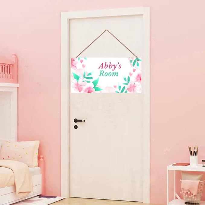 Personalized Fantasy Decor for Boys Room Flowers Theme Room Decor for Nursery,Pink Green Wall Art Decor for Kids Room Gilrs Bedroom Little Man Cave