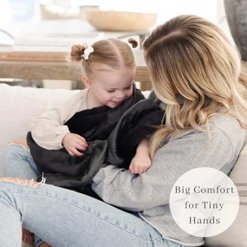 SARANONI Luxury Receiving Blankets for Babies | Ultra-Soft Lush and Boutique Quality Baby Blanket | Charcoal - 40” x 30”