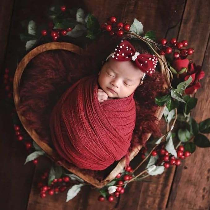 M&G House Newborn Photography Props - 6pcs Baby Photoshoot Props, Adjustable Photography Props Fits 0-6 Months Baby, Ultra-Soft Photo Donut Posing Pillow Basket - Multicolor