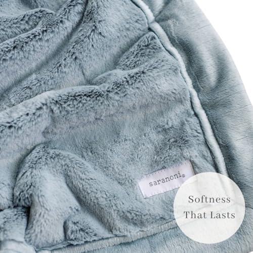 SARANONI Luxury Lush Kids Blanket | Ultra-Soft & Cozy Plush Comfy Blankets for Kids & Teens | Slate - 40” x 60”