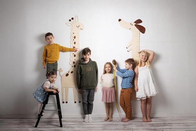 Custom Growth Chart Board, Giraffe Growth Chart Engraved Wood Ruler, Boys Room Decor, Kids Height Stick, Toddler Wooden Ruler, Baby Measuring Stick
