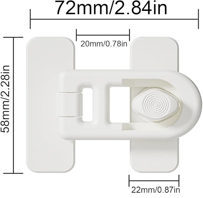 CMINGJ(2 pack) Child Safety Lock for Baby, Child proof Refrigerator Lock, for Fridge, Cabinets, Drawers, Dishwasher, Toilet and Child Safety Cabinet Lock, for Child,Kids and Toddlers, White