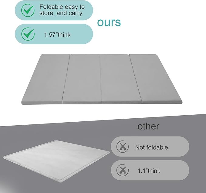 MeMoreCool Kids Floor Futon Mattress, Play Mat Muscle Mat Large 6x4 FT, Thicken Foam Tatami Mattress for Children Play Area, Foldable Sleeping Crawling Pad for Playroom