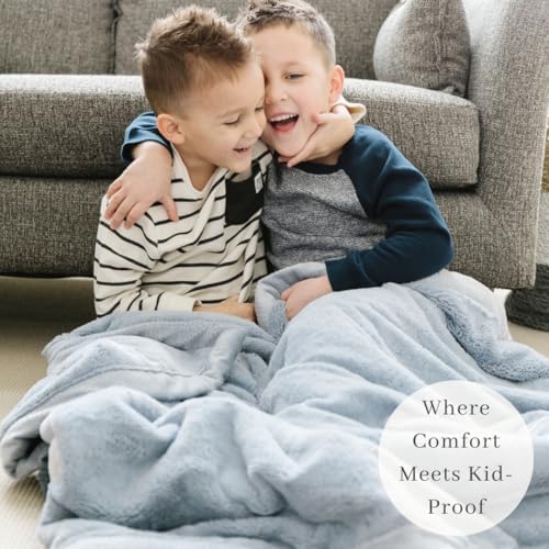 SARANONI Luxury Lush Kids Blanket | Ultra-Soft & Cozy Plush Comfy Blankets for Kids & Teens | Storm Cloud - 40” x 60”