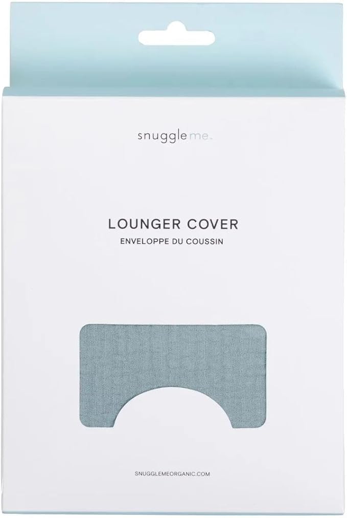 snuggle me Baby Lounger Muslin Curve Cover - Organic Cotton Fabric - Slate