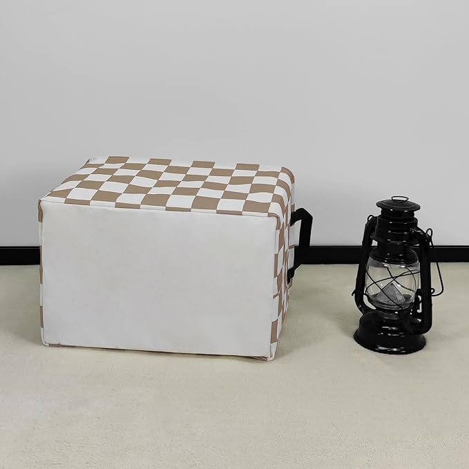 FANKANG Storage Bins,Nursery Hamper Canvas Laundry Basket Foldable with Waterproof PE Coating Storage Baskets for Boys and Girls, Office, Bedroom, Clothes,Toys(Rec-Beige flag )