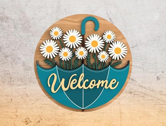 Personalized Wooden Name Signs for Nursery - Welcome Baby Girl's Custom Name Sign Flower Room Decor, Signs for Kids Room Wall Decor, Gift for Baby Shower, Newborn Seri 2