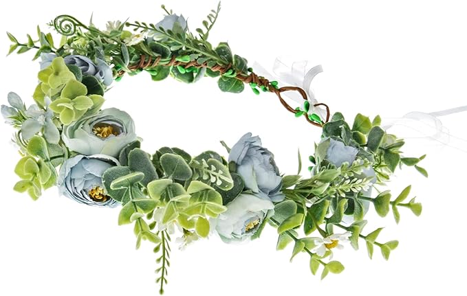 Floral Fall Camellia Flower Crown Rose Headpiece Wedding Bridal Flower Girl Halo Maternity Photo Props FL-03