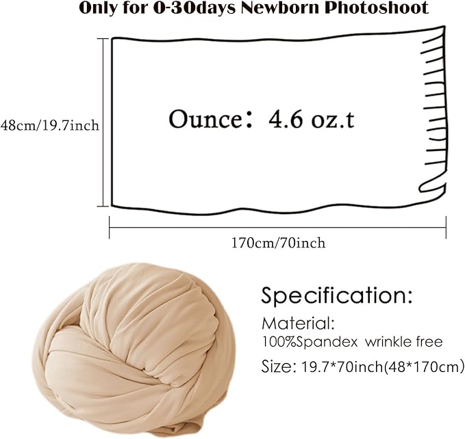Newborn Photography Props Swaddle Newborn Wraps for Baby Boys Girls Infant Baby Photo Props Shoot Stretch Blanket