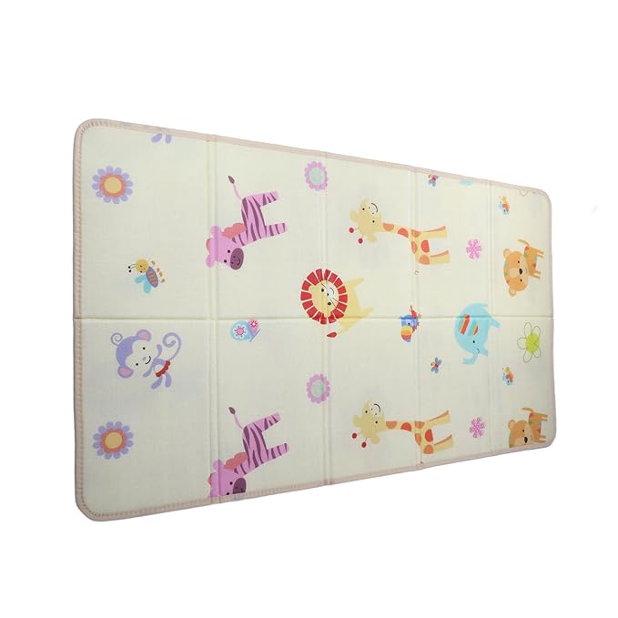 Hapivida Baby Play Mat, 180x100x1cm, Foldable Lightweight LDPE Crawling Mat Double Sided Activity Playmat for Infants Home Outdoor Beach Travel Nursery