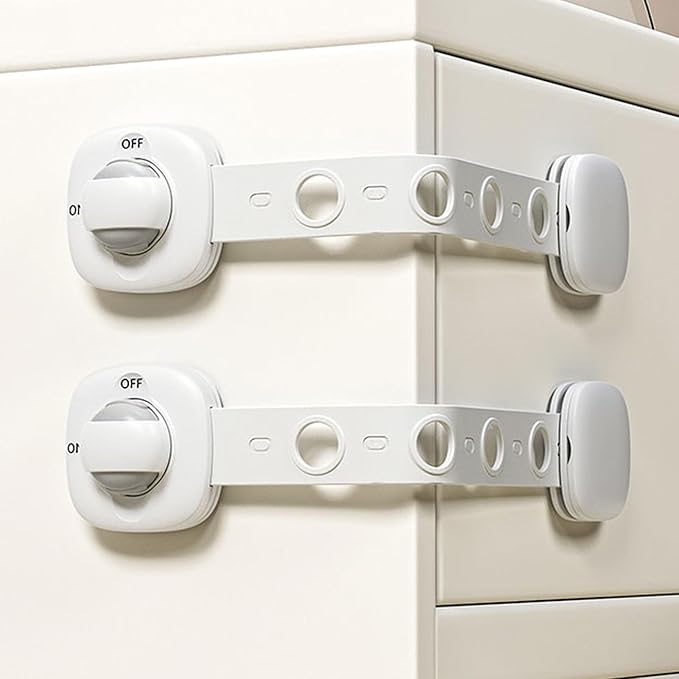 Baby Proofing Child Safety Locks 2 Pack Baby Locks for Furniture Kitchen Ovens Toilet Seats