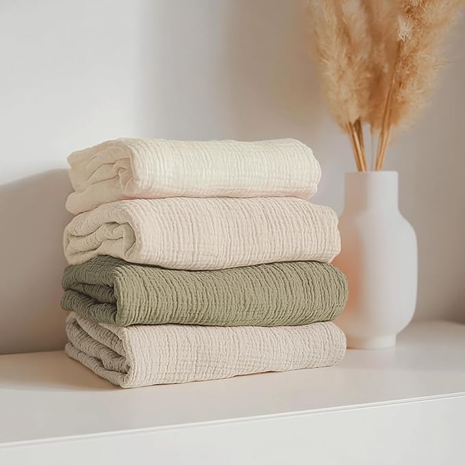 lulumoon Pack and Play Sheets Muslin: Cotton Fitted Sheets for UPPAbaby Pack N Play - Soft Playard Sheets for Boys and Girls 2Pack
