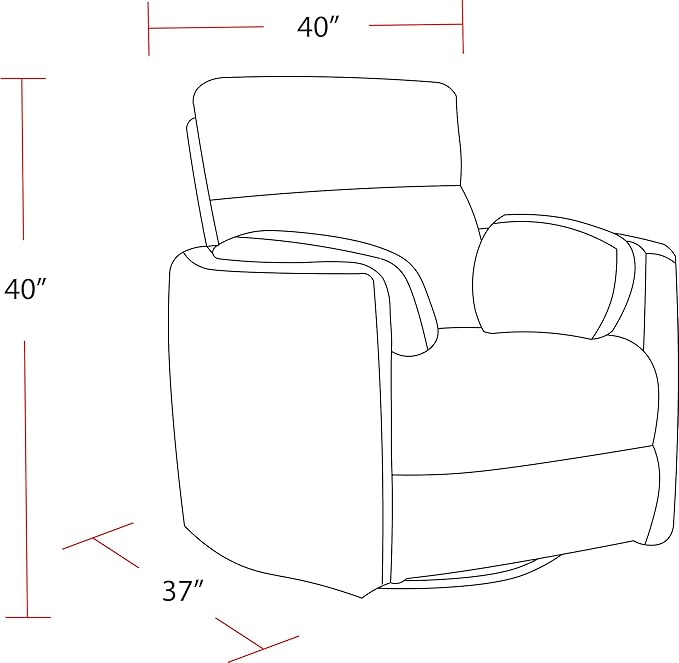 Parker Living Radius Modern Fabric Swivel Glider Recliner in Ivory