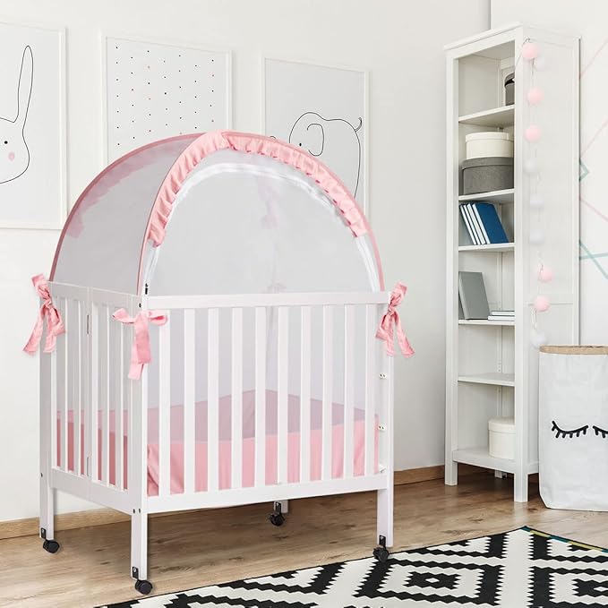 Pack N Play Tent, Baby Mini Crib Tent to Keep Baby in, Crib Net for Pack and Play, Mini Cribs & Play Yard (39.6" L x 27.6" W x 49.2" H)