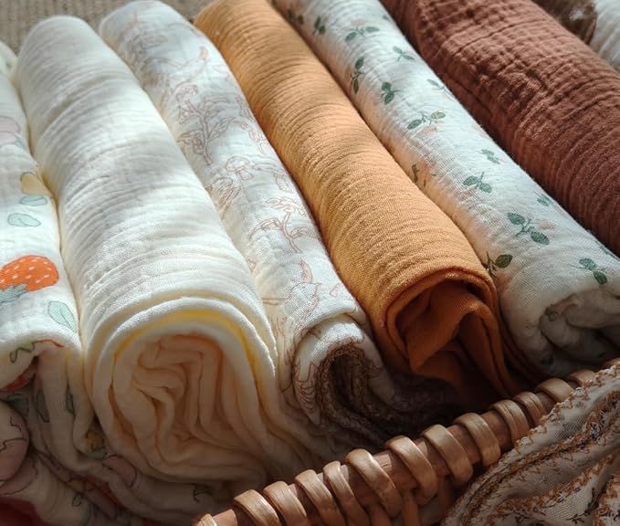 Baby Swaddle Newborn Recieving Blanket 100% Cotton Muslin 2Pack Nursery Wrap Lace Design 40"x40"
