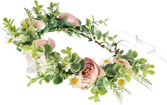 Floral Fall Camellia Flower Crown Rose Headpiece Wedding Bridal Flower Girl Halo Maternity Photo Props FL-03