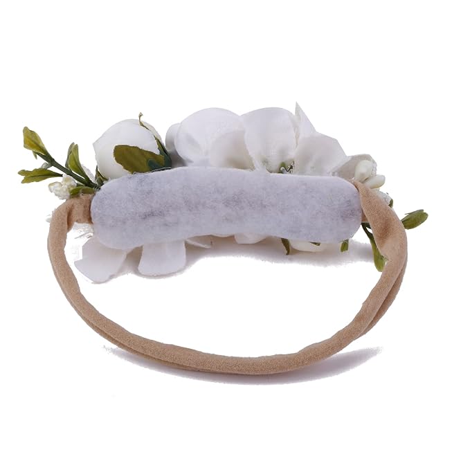Baby Girl Floral Headband Nylon Flower Crown Elastic Hairband 3pcs Hair Accessories Gift for Girls,stretchy size 3pcs/set