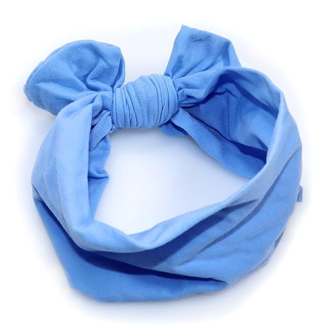 25 Pack Soft Wide Turban Baby Headbands with nylon Hair Bow Headwraps for Baby Girls Infants Newborn Hair Accessories Toddlers Kids and Children