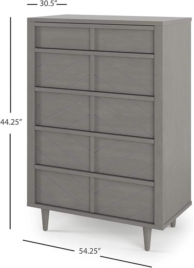 Child Craft Surrey Hill Crib, Dresser and Chest Nursery Set, 3-Piece, Includes 4-in-1 Convertible Crib, Dresser, and Chest, Grows with Your Baby (Lunar Gray)