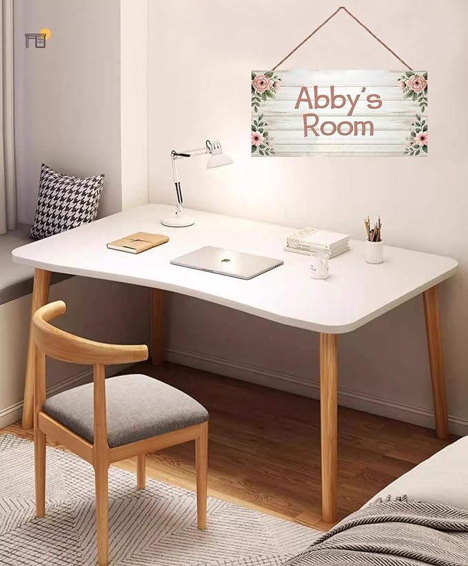 Personalized Door Sign Flowers Girls Bedroom Nursery Personalized Name Wooden Sign Décor For Kids Room