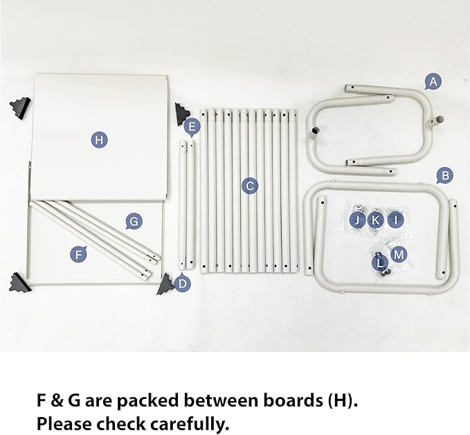 SunnyPoint Freestanding Clothes Garment Rack, Organizer Closet (OFF-WHITE)