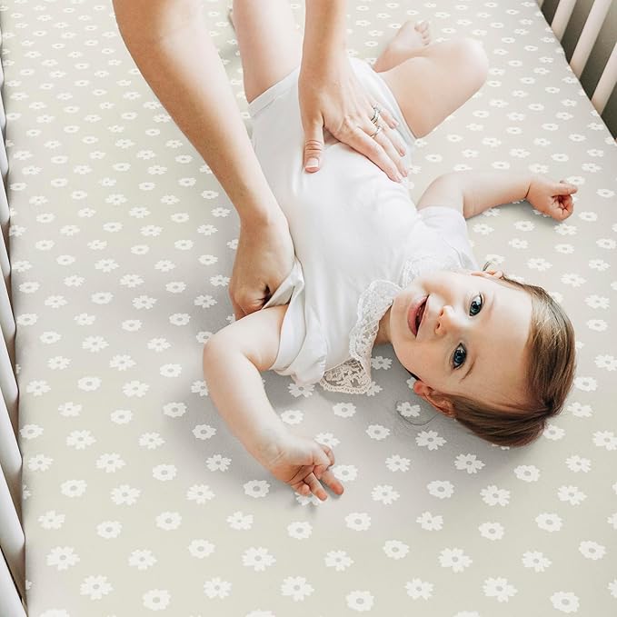 KeaBabies 2-Pack Baby Crib Sheets for Boys, Girls - 52x28 Viscose Derived from Bamboo Toddler Bed Sheets Neutral, Fitted Crib Mattress Cover for Standard Baby Bedding, Soft & Cozy (Meadow)