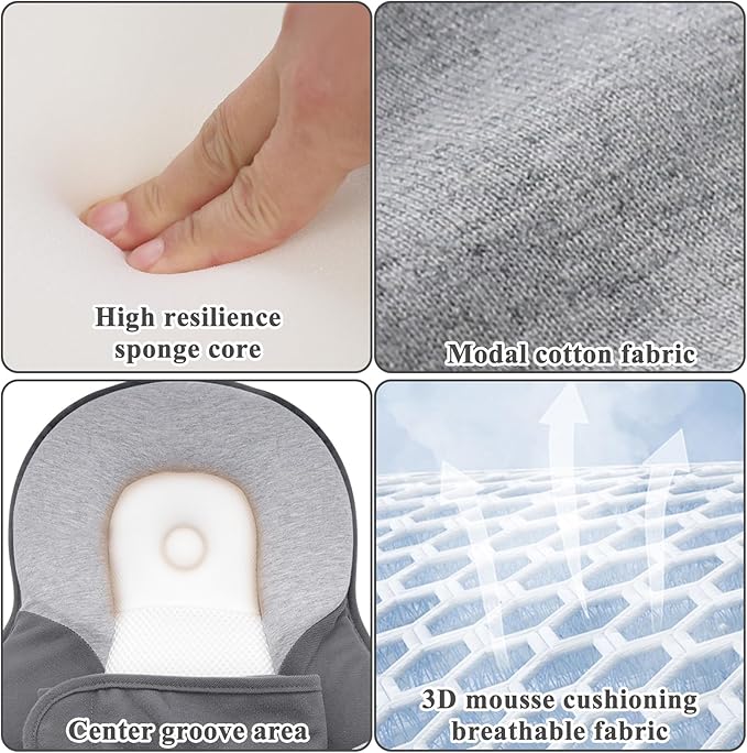Baby Lounger Pillow, Rest Nest Bassinet Snuggle wih Safety Strap Breastfeeding Pillow for Bottle Feeding Tummy Time