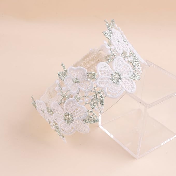 cherrboll Baby Flower Bows Headbands 6pcs Floral Hair Wraps Nylon Hairbands Crown Newborn Infant Toddler Hair Accessories