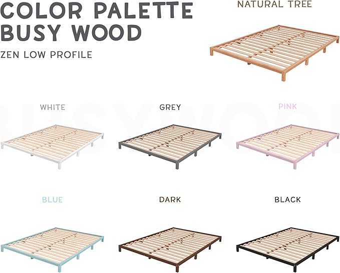 Twin Floor Bed Made in Europe, 7 Colors Universal Toddler or Teen Bed, Water Based Paint Used, Alderwood Japanese Bed Frame, Platform Bed Frame King, Queen, Twin, Full, Minimalistic Tatami Bed Frame