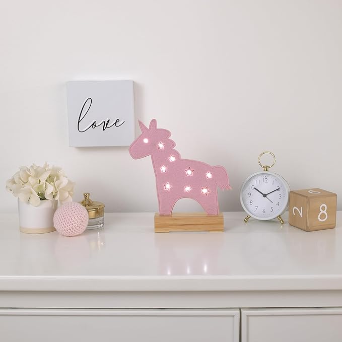 NoJo Little Love Pink Unicorn Lighted Nursery Décor