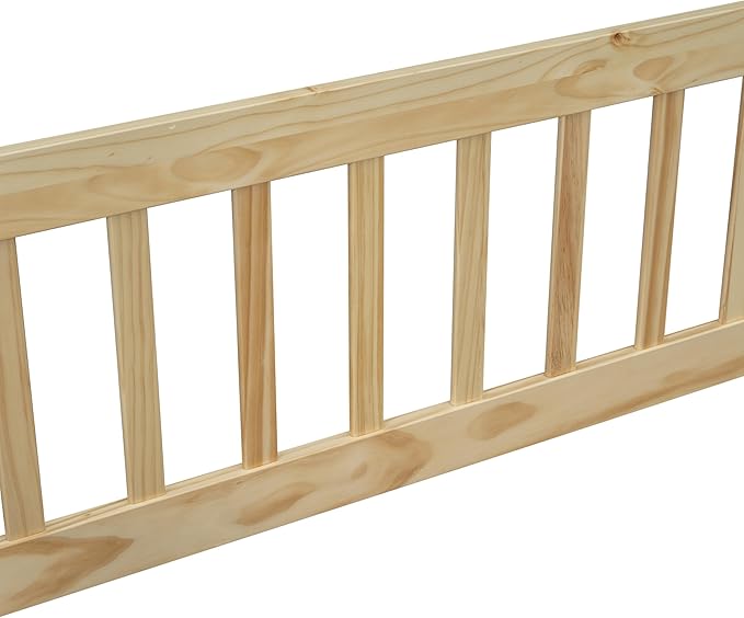 Bellemave Twin Size Wood House Bed Frame for Kids, Montessori Floor Bed with Fence, Playhouse for Girls and Boys, Natural
