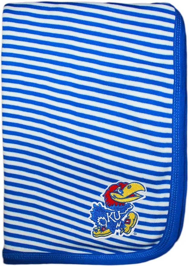 Creative Knitwear Kansas Jayhawk Striped Baby and Toddler Blanket