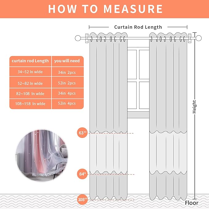 XiDi Pink Grey Ombre Curtains for Girls Bedroom Decor Kids Blackout Curtains for Nursery Room Darkening Rainbow Princess Unicorn Wall Decals Little Girl 52x45 Inches Long 2 Panels Set