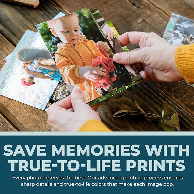 CLYLIFE Custom Photo Prints - Glossy Finish - Set of 6, 12, or 21 - Standard Size - UNFRAMED - Gift Wrapping - Same Day Pick Up - Personalized Gift Idea(6 * 8 inch,12 Pcs)
