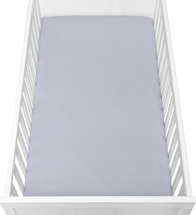 Newton Baby Fitted Crib Sheet (2-Pack) - Ultra Breathable and Soft, Organic Cotton, Fits All Standard Cribs, Twilight Grey