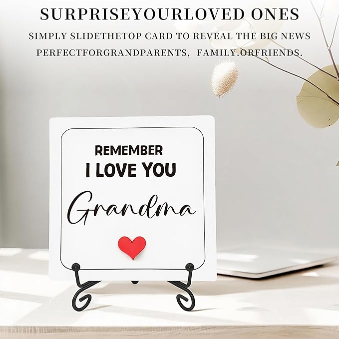 Me and My Grandma Picture Frame, Grandma Picture Frames Wooden Surprise Box, Baby Keepsake Photo, Gender Neutral Nursery Decor, Best Grandparent or First Mother's Day Gifts White