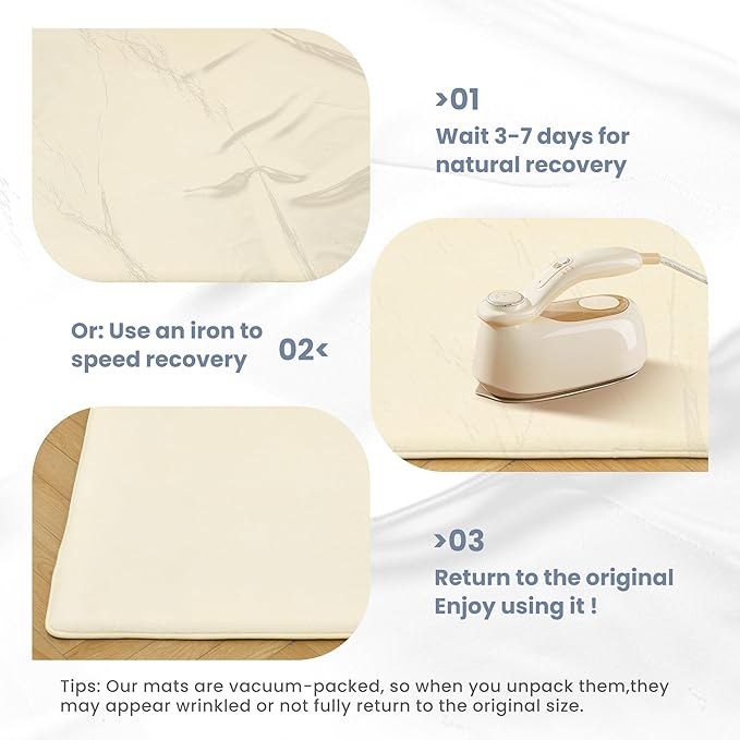 ACOMOPACK 1.3" Thick Baby Play Mat for Floor 50x50"-Memory Foam Water-Repellent Playpen Mat for Tummy Time,Non-Slip Soft Velvet Nursery Rug for Kids,Toddlers,Infants Crawling(Beige)
