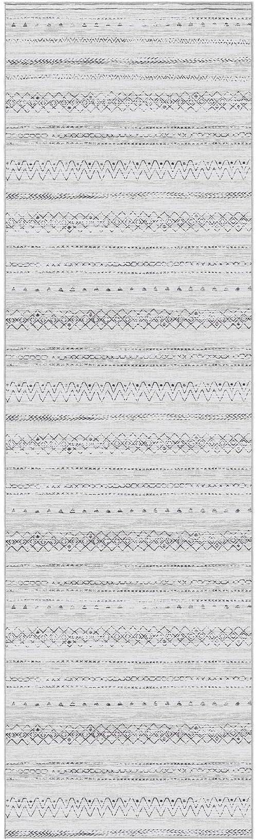 Area Rugs for Living Room Washable Living Room Rug Soft Neutral Indoor Floor Carpet Non-Slip Stain Resistant Modern Boho Rugs for Bedroom Dining Room Kids Room Nursery Office Home Grey