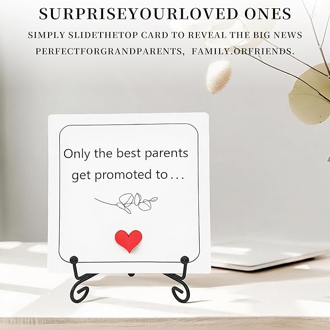 Pregnancy Announcement for Grandma Grandparents, Ultrasound Picture Frames Wooden Surprise Box, Baby Announcement Gifts for Dad Mom, Birth Announcement Ideas, Pregnancy Reveal Gifts
