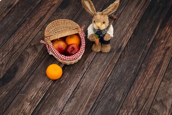 Kate Newborn Photography Props Set&Wood Texture Floor Mat(5x4ft)