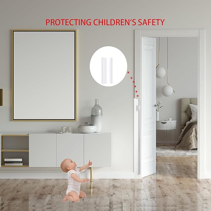 Door Pinch Guard Baby Proofing, Door Hinge Cover, Door Protector for Kids Finger Safety, Door Finger Pinch Guards Heavy Duty, Door jam Shield,JuneSisters 2