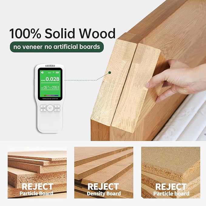 360° Rotatable Oak Nightstand with Drawer, Mid Century Modern Nightstands, Solid Wood Night Stand with Open Shelf, Small Oak Bedside Tables for Small Spaces, Bedroom(Natural, 18.43" H)