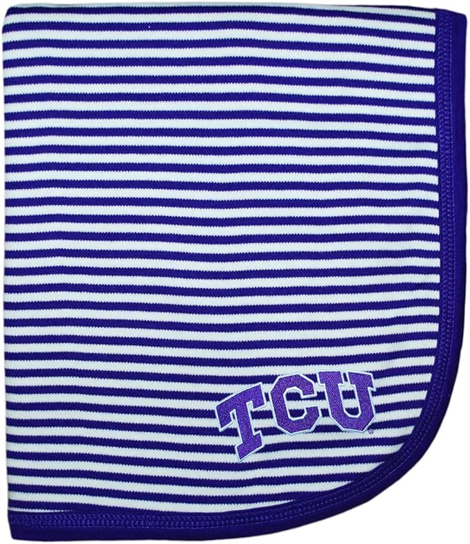 Creative Knitwear Texas Christian University TCU Striped Baby and Toddler Blanket
