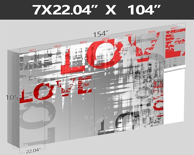 XMPMBM-Graffiti Art backsplash Large Decorative Wallpaper Colorful Alphabet Bedroom Bathroom Wall Mural- W 154" X H 105"(112 Square Foot)
