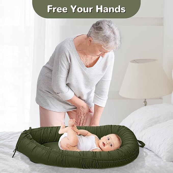 Baby Lounger, Infant Lounger for Newborn,Portable Baby Nest Cover Breathable & Soft, Newborn Essentials