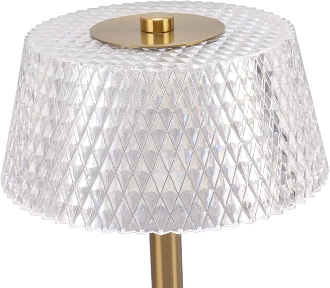 Yosoo LED Table Lamp with Touch Control, Dimmable Acrylic Desk Light for Bedroom, Nursery, or Nightstand Warm Light, USB Powered, 3W