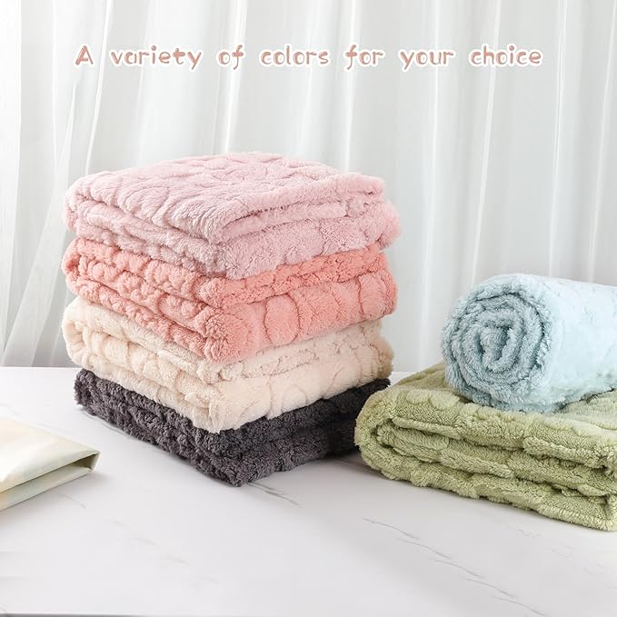 4 Pcs Baby Blankets,Fleece Heart Checkered Blanket, Cozy and Fluffy Crib Blankets for Girls, Toddler Receiving Blankets 30×40 Light Pink Sakura Pink White Grey