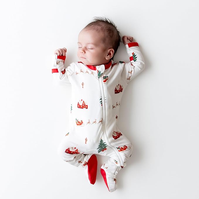 KYTE BABY Unisex Zipper Closure Footies, Rayon Made From Bamboo, 0-24 Months
